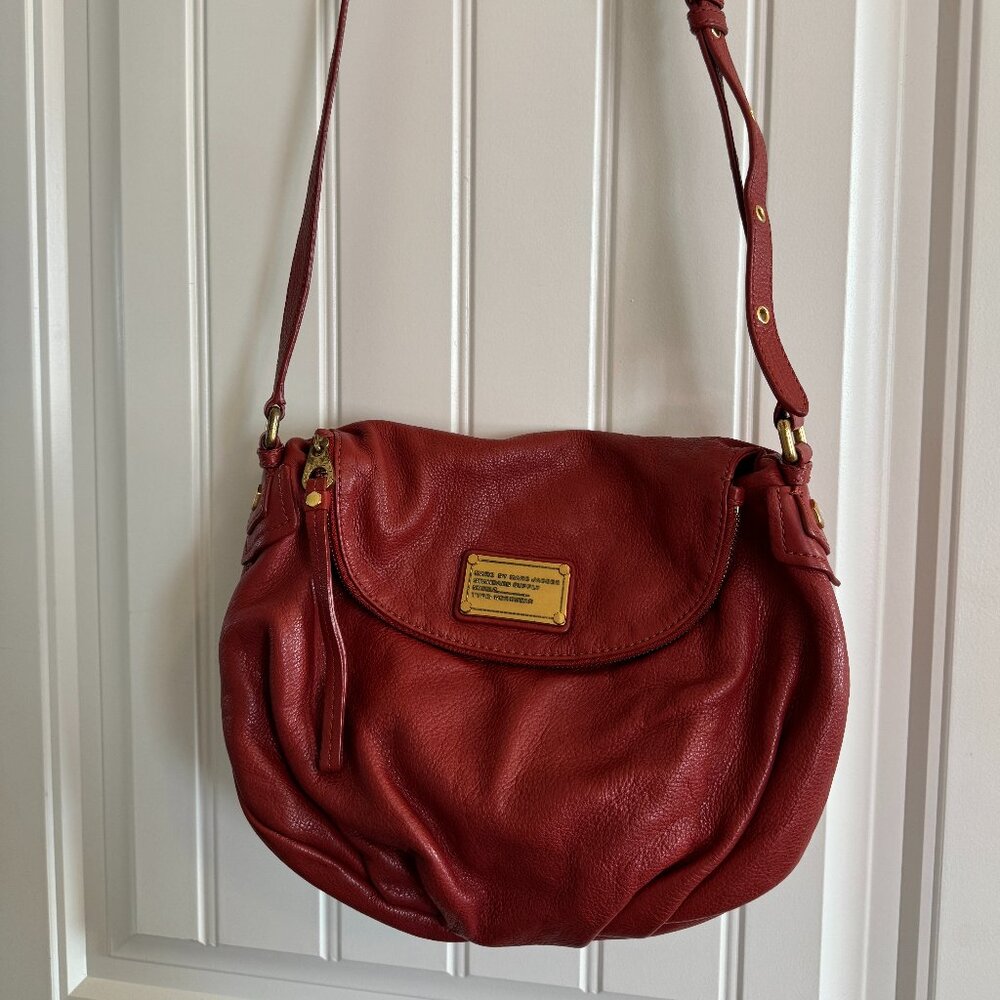 Marc by Marc Jacobs Classic Q Natasha Crossbody - Deep Red Leather